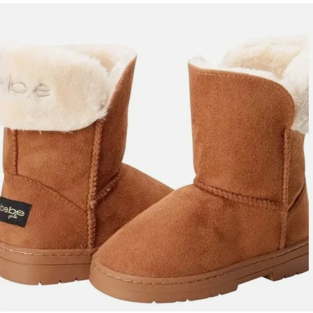 Bebe Girls’ Boots Shoes for girls Microsuede Sherpa Size 1